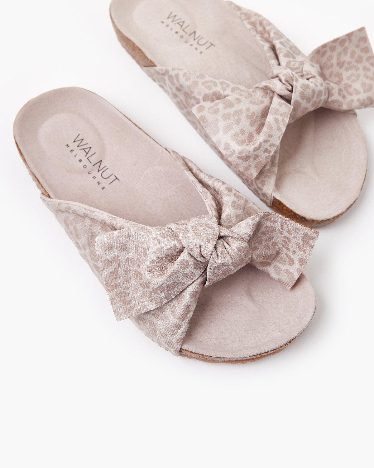 Somerset Mini Bow Slide - Latte Leopard